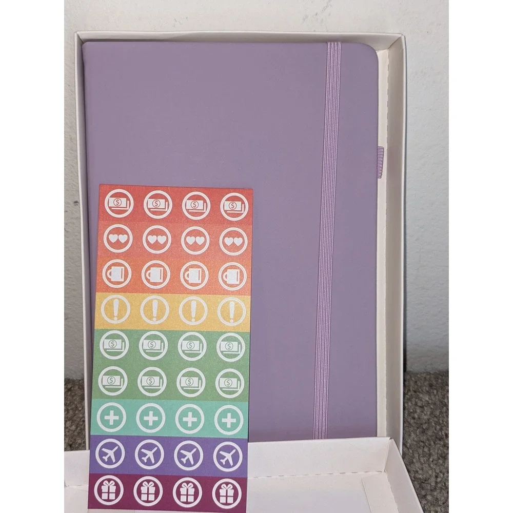 Simple Elephant Planner for Achievers Undated Organizer Stickers Lavender‎ NIB